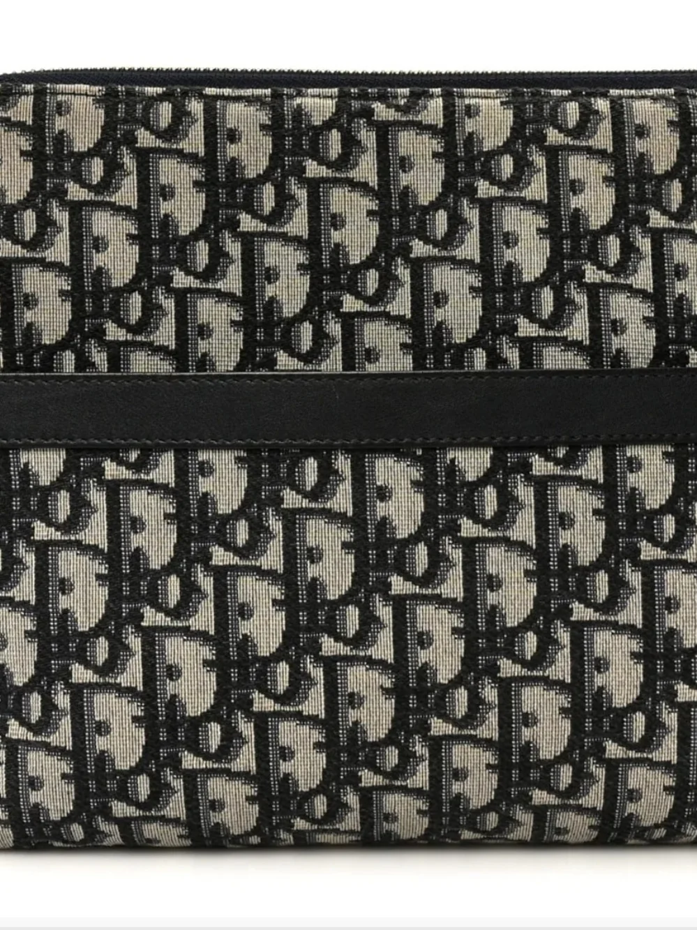 Christian DIOR Monogram Canvas Clutch in Black and Cream